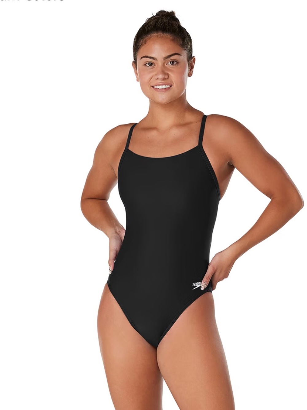 Speedo Black Flyback One-Piece Training Swimsuit